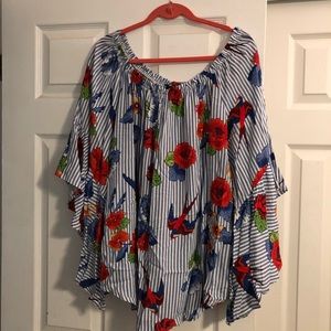 Plus off shoulder top